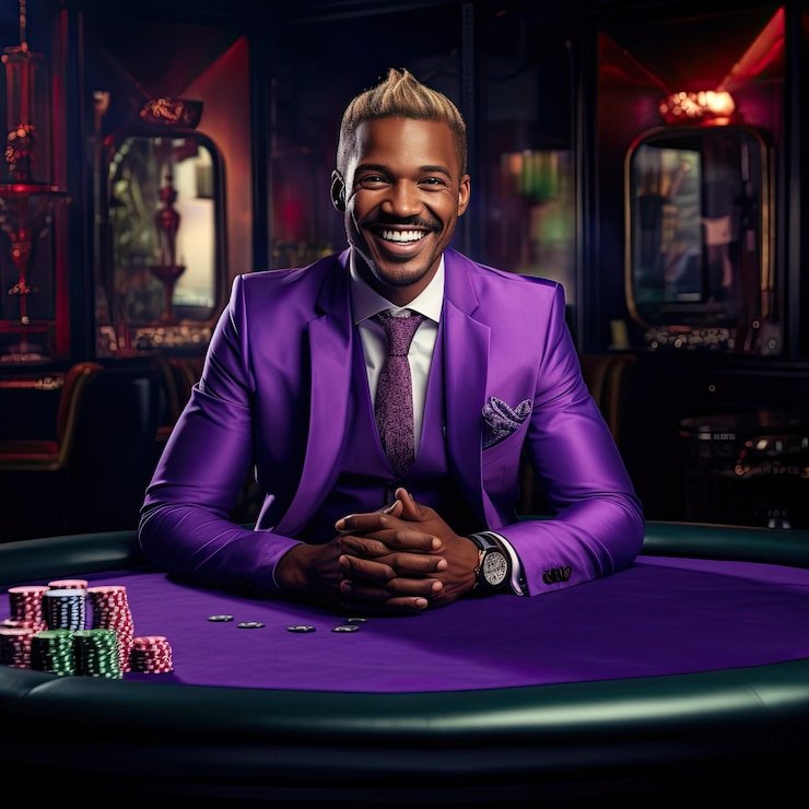 Slot game interface showing reels, bet controls, and payout table